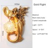 Luminária de parede de cristal luxuoso - sereia de ouro com bola