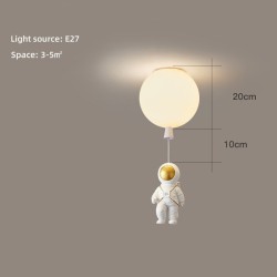 Estilo nórdico - luminária de teto em forma de balão - com astronauta - LED