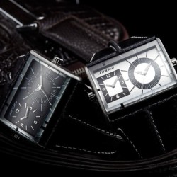 SINOBI - relógio de quartzo masculino da moda - fuso horário duplo - pulseira de couro