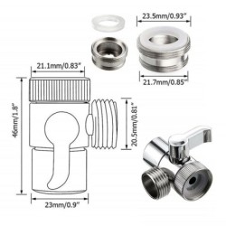 Faucet adapter - 3-way connector - diverter valve - water separatorKitchen faucets