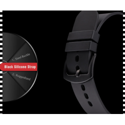 SINOBI - relógio de quartzo elegante - pulseira de silicone - fio de metal