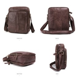 Bolsa de ombro pequena elegante - couro genuíno