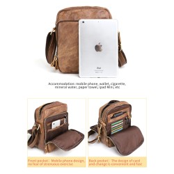 Bolsa de ombro pequena elegante - couro genuíno