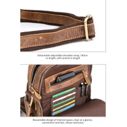 Bolsa de ombro pequena elegante - couro genuíno