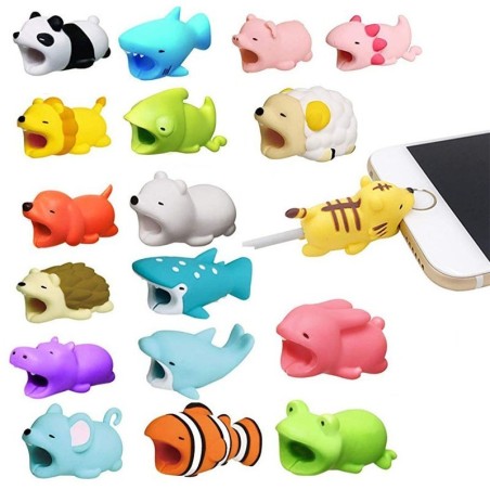Proteção do cabo de carregamento USB - formato de animais