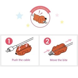 Proteção do cabo de carregamento USB - formato de animais