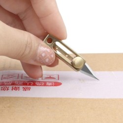 Mini pocket knife - sliding - foldable - with key ringKeyrings