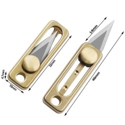 Mini pocket knife - sliding - foldable - with key ringKeyrings