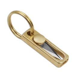 Mini pocket knife - sliding - foldable - with key ringKeyrings