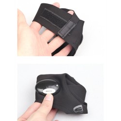 Luvas sem dedos - com lanterna LED - à prova d'água - camping - caminhadas - ferramenta de sobrevivência
