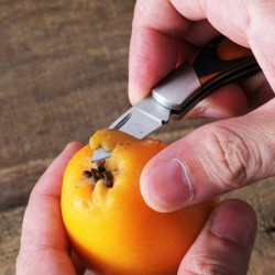 Mini canivete dobrável - com chaveiro - aço inoxidável