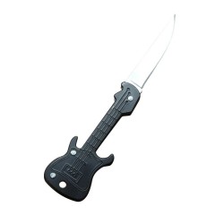 Mini canivete - dobrável - formato de guitarra - aço inoxidável