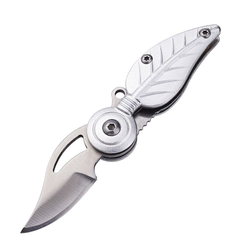 Mini foldable pocket knife - stainless steel - leaf shapeKnives & Multitools