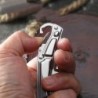 Mini foldable knife - with carabiner - stainless steelKnives & Multitools