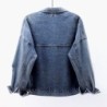 Jaqueta jeans curta vintage - com diamantes / furos
