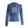 Jaqueta jeans curta elegante - com lantejoulas / cristais - slim