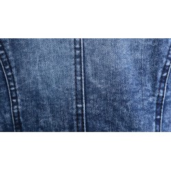 Fashionable short denim jacket - with sequins / crystals - slimJackets