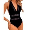 Fato de banho sexy de uma peça - com push up - decoração de rede