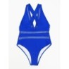 Sexy one piece swimsuit - with push up - net decorationBeachwear