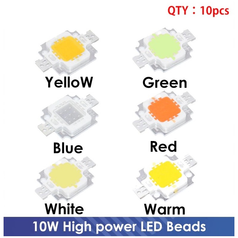 LED integrated chip - high power - 10W - 10 piecesLED chips