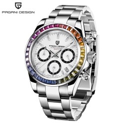 PAGANI - relógio de quartzo esportivo da moda - à prova d'água - em aço inoxidável