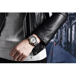 PAGANI - relógio de quartzo esportivo da moda - à prova d'água - em aço inoxidável