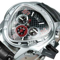 Jaragar - luxuoso relógio esportivo automático - mostrador geométrico triangular - pulseira de couro genuíno