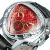 Jaragar - luxurious automatic sports watch - geometric triangle dial - genuine leather strapWatches