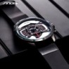 SINOBI - elegante relógio de quartzo criativo - pulseira de borracha