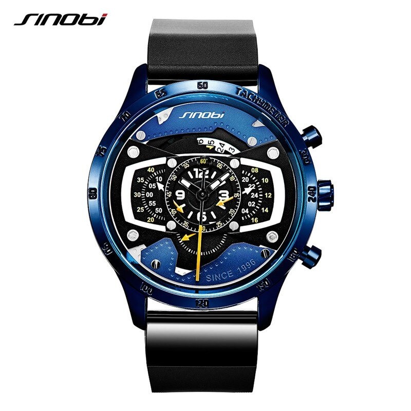 SINOBI - stylish creative quartz watch - rubber strapWatches
