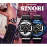 SINOBI - elegante relógio de quartzo criativo - pulseira de borracha