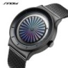 SINOBI - relógio de quartzo criativo - mostrador colorido - pulseira de malha de aço inoxidável