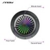 SINOBI - relógio de quartzo criativo - mostrador colorido - pulseira de malha de aço inoxidável