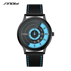SINOBI - relógio de quartzo criativo e elegante - pulseira de couro