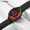 SINOBI - relógio de quartzo criativo e elegante - pulseira de couro