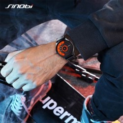 SINOBI - relógio de quartzo criativo e elegante - pulseira de couro