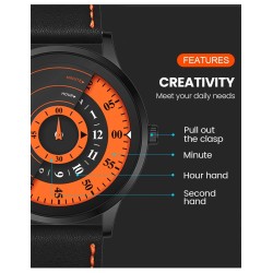 SINOBI - relógio de quartzo criativo e elegante - pulseira de couro