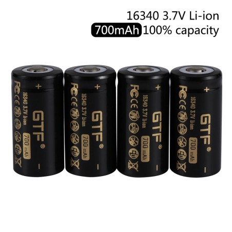 Bateria Li-on 16340 - recarregável - 700mAh - 3,7V