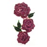 Broche de luxo - grandes flores de cristal