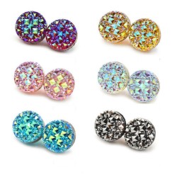 Broche de cristal redondo exótico - alfinete com ímã