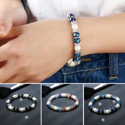 Pulseira elegante - com strass / pérolas coloridas