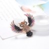 Stylish brooch with colorful crystal owlBrooches