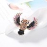 Stylish brooch with colorful crystal owlBrooches