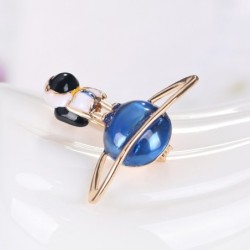 Stylish brooch with astronaut / globeBrooches