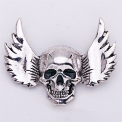 Broche estilo punk - caveira / asas