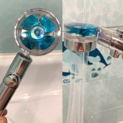 Chuveiro moderno - economia de água - 360 girando - com um pequeno ventilador - filtro