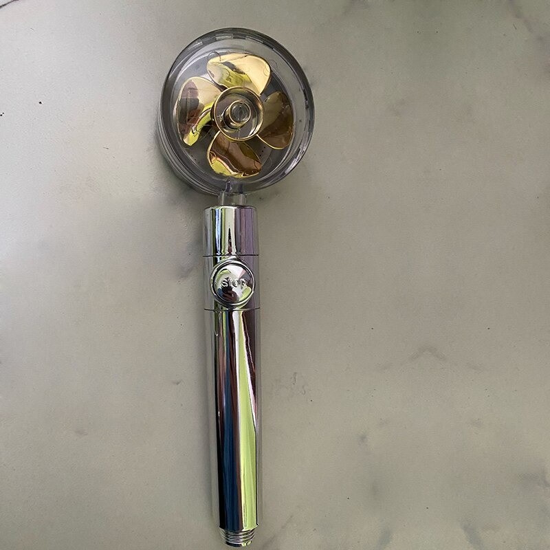 Modern shower head - water saving - 360 rotating - with a small fan - filterShower Heads