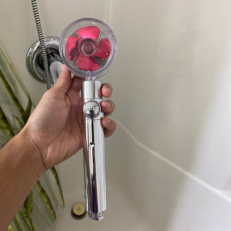 Chuveiro moderno - economia de água - 360 girando - com um pequeno ventilador - filtro