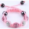 Stylish bracelet with crystal / black beads - adjustable - 4 piecesBracelets