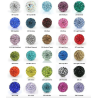 Pulseira elegante com bolas de cristal coloridas / contas pretas - ajustável - 2 peças